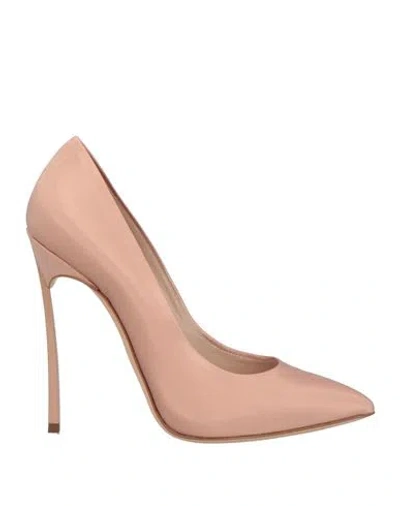 Casadei Woman Pumps Blush Size 8 Textile Fibers In Pink