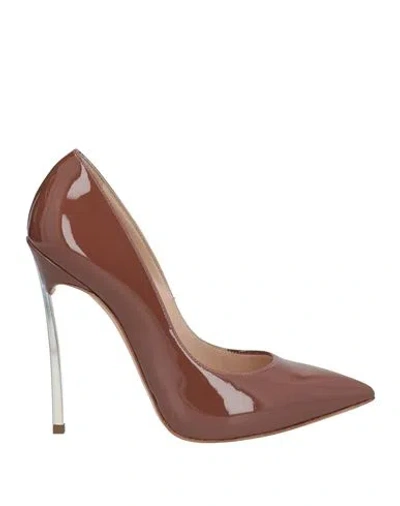 CASADEI CASADEI WOMAN PUMPS BROWN SIZE 6.5 LEATHER