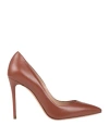 Casadei Woman Pumps Brown Size 8.5 Soft Leather