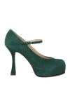 Casadei Woman Pumps Green Size 7.5 Leather