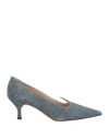 Casadei Woman Pumps Grey Size 8 Leather