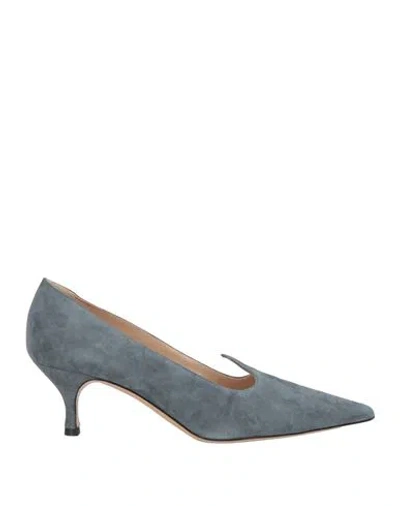 Casadei Woman Pumps Grey Size 8 Leather
