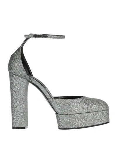 Casadei Woman Pumps Light Green Size 8 Textile Fibers In Multicolour