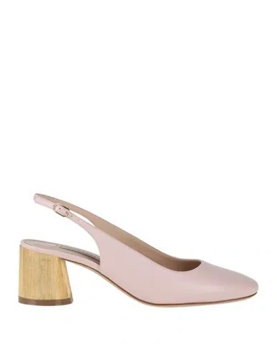 Casadei Woman Pumps Light Pink Size 6 Leather