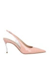 Casadei Woman Pumps Light Pink Size 8 Leather, Pvc - Polyvinyl Chloride In Multi