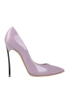 Casadei Woman Pumps Lilac Size 7.5 Leather In Purple