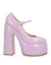 Casadei Woman Pumps Lilac Size 8 Soft Leather In Purple