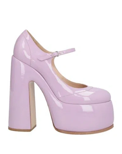 Casadei Woman Pumps Lilac Size 8 Soft Leather In Purple