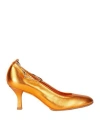 Casadei Woman Pumps Orange Size 11 Leather