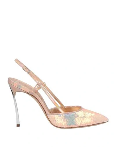 Casadei Woman Pumps Pink Size 8 Textile Fibers