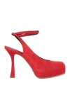 Casadei Woman Pumps Red Size 10 Soft Leather In Red