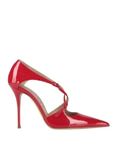 Casadei Woman Pumps Red Size 7.5 Leather