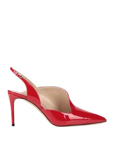 Casadei Woman Pumps Red Size 9 Soft Leather