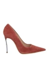 Casadei Woman Pumps Rust Size 8 Leather