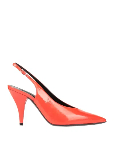 Casadei Woman Pumps Tomato Red Size 5 Soft Leather