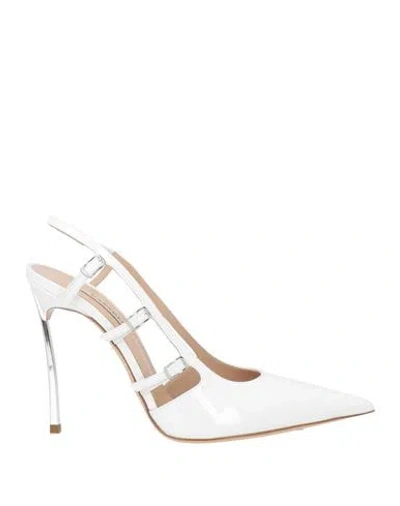 Casadei Woman Pumps White Size 10 Leather