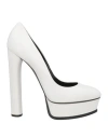 Casadei Woman Pumps White Size 11 Leather