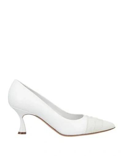 Casadei Woman Pumps White Size 6.5 Synthetisches Material
