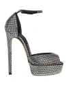 Casadei Woman Sandals Black Size 11 Soft Leather