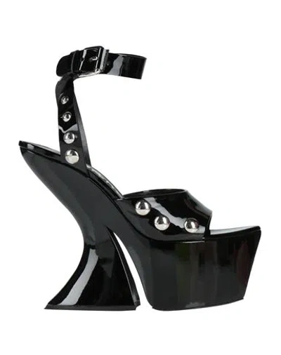 Casadei Woman Sandals Black Size 6 Leather