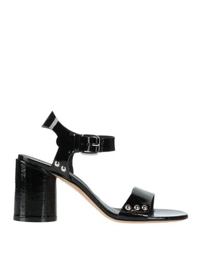 Casadei Woman Sandals Black Size 6 Leather