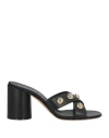 Casadei Woman Sandals Black Size 7 Leather In Black