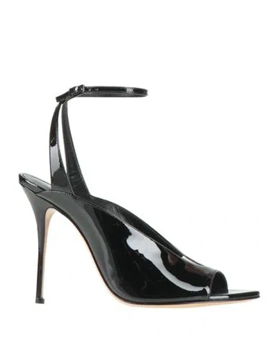 Casadei Woman Sandals Black Size 7.5 Leather