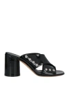 Casadei Woman Sandals Black Size 8 Leather In Black
