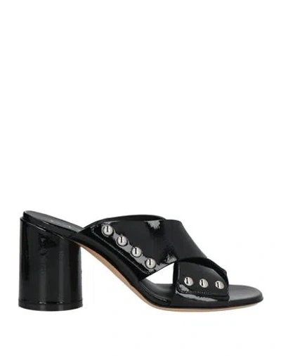 Casadei Woman Sandals Black Size 8 Leather