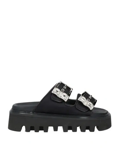 Casadei Woman Sandals Black Size 8 Leather