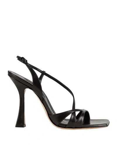 Casadei Woman Sandals Black Size 8 Leather