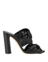 Casadei Woman Sandals Black Size 8 Leather In Black