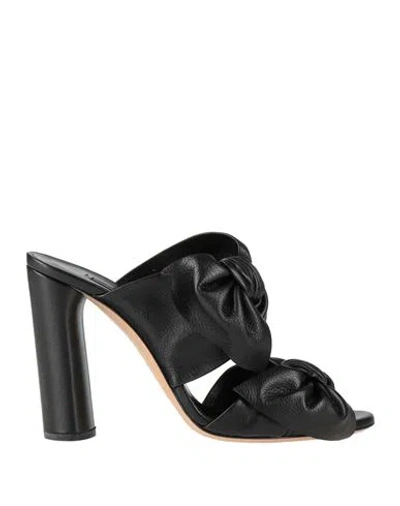 Casadei Woman Sandals Black Size 8 Leather