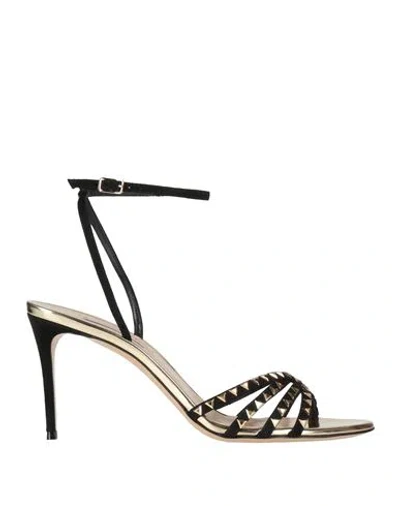 Casadei Woman Sandals Black Size 9 Leather