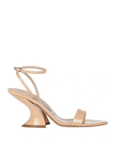 Casadei Woman Sandals Blush Size 6 Leather In Pink