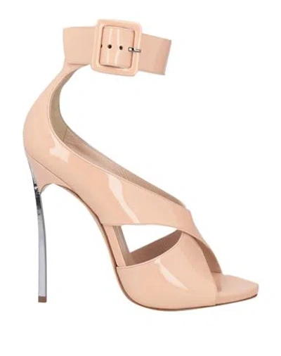 Casadei Woman Sandals Blush Size 8 Leather