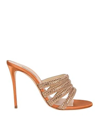 CASADEI CASADEI WOMAN SANDALS COPPER SIZE 7.5 SYNTHETISCHES MATERIAL