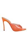 Casadei Woman Sandals Coral Size 6.5 Rubber In Red