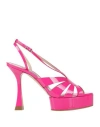 Casadei Woman Sandals Fuchsia Size 10 Leather In Fucsia Vivaci