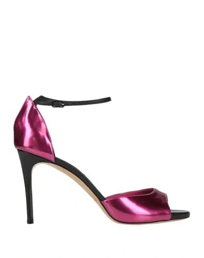 Casadei Woman Sandals Garnet Size 8 Leather In Red