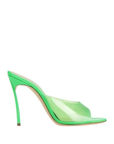 Casadei Woman Sandals Green Size 7 Rubber In Verde Blu E Verdi