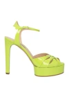 CASADEI CASADEI WOMAN SANDALS GREEN SIZE 8 SOFT LEATHER
