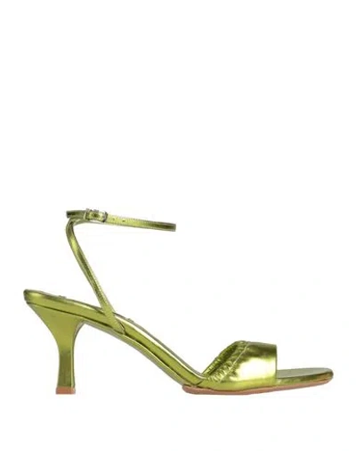 Casadei Woman Sandals Green Size 8 Leather