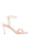 Casadei Woman Sandals Light Pink Size 8 Leather