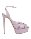 Casadei Woman Sandals Lilac Size 10 Leather In Purple
