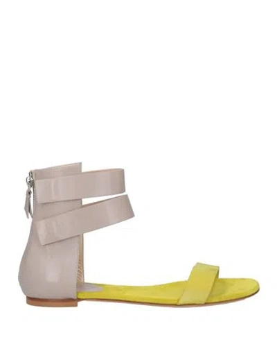Casadei Woman Sandals Lime Green Size 8 Leather