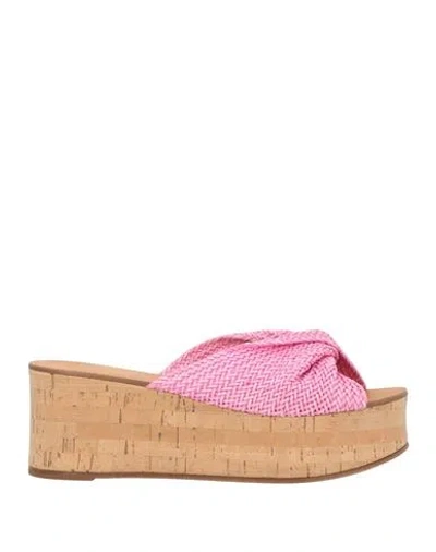 Casadei Woman Sandals Pink Size 5 Leather