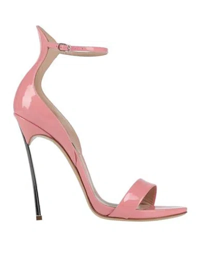 Casadei Woman Sandals Pink Size 6 Leather
