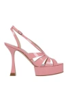 Casadei Woman Sandals Pink Size 8 Leather