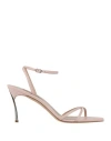 Casadei Woman Sandals Pink Size 11 Leather